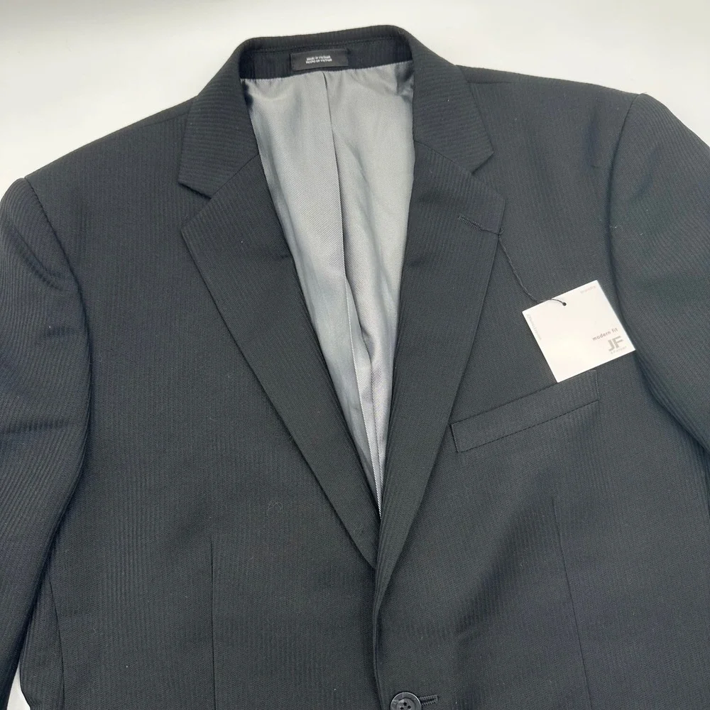 J Ferrar Mens Black Triton Textured Blazer Modern Fit Suit Jacket‎ 40 Short NEW